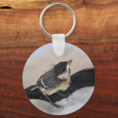 Tidi mijn vogel de Parus Major Sleutelhanger (Voorkant)