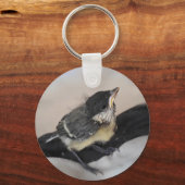 Tidi mijn vogel de Parus Major Sleutelhanger (Voorkant)