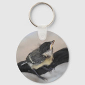 Tidi mijn vogel de Parus Major Sleutelhanger (Achterkant)