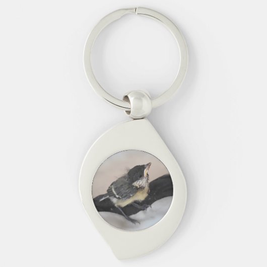 Tidi mijn vogel de Parus Major Sleutelhanger (Voorkant)