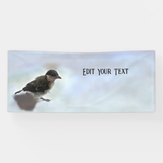 Tidi mijn vogel de Parus Major Spandoek (Horizontaal)