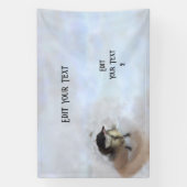 Tidi mijn vogel de Parus Major Spandoek (Verticaal)