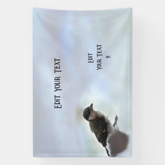 Tidi mijn vogel de Parus Major Spandoek (Verticaal)