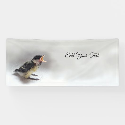 Tidi mijn vogel de Parus Major Spandoek (Horizontaal)