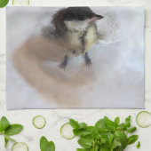 Tidi mijn vogel de Parus Major Theedoek (Gevouwen)