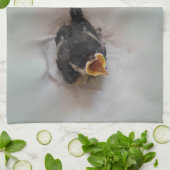 Tidi mijn vogel de Parus Major Theedoek (Gevouwen)