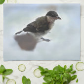 Tidi mijn vogel de Parus Major Theedoek (Gevouwen)