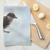 Tidi mijn vogel de Parus Major Theedoek (Quarter Fold)