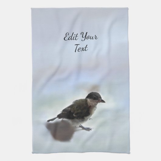 Tidi mijn vogel de Parus Major Theedoek (Verticaal)