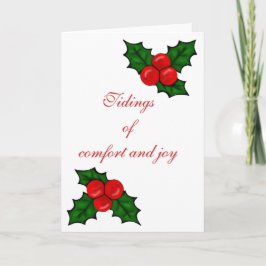 Tidings of Comfort and Joy Christmas Card Kaart
