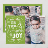 Tidings of Comfort and Joy Feestdagenkaart (Voorkant / Achterkant)