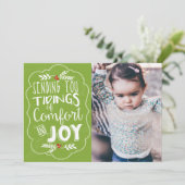 Tidings of Comfort and Joy Feestdagenkaart (Staand voorkant)