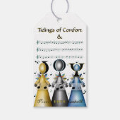 Tidings of Comfort and Joy kerstCarolers Cadeaulabel (Voorkant)