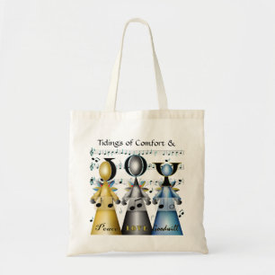 Tidings of Comfort and Joy kerstCarolers Tote Bag