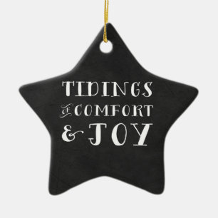 Tidings of Comfort and Joy kerstversiering Keramisch Ornament