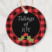 Tidings of Joy | Buffalo Play | kerstcadeau Bedankjes Labels (Voorkant)