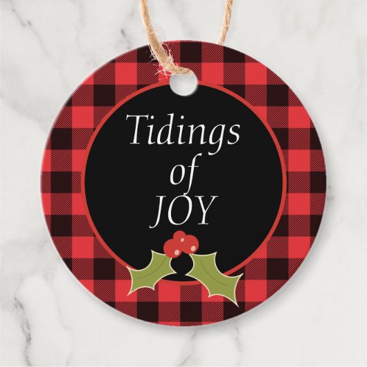 Tidings of Joy | Buffalo Play | kerstcadeau Bedankjes Labels (Voorkant)