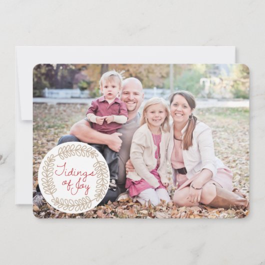 Tidings of Joy - Foto met Kerstmis Kaart (Voorkant)