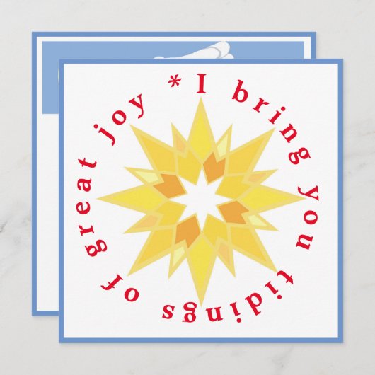 Tidings van grote vreugde Kaart (Voorkant / Achterkant)