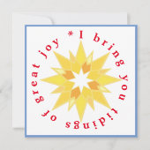 Tidings van grote vreugde Kaart (Voorkant)