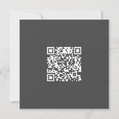 Tidy Black Modern QR-code Kaart (Achterkant)