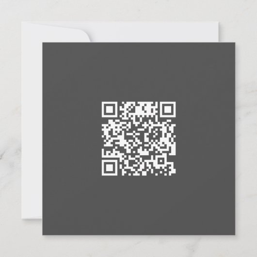 Tidy Black Modern QR-code Kaart (Achterkant)