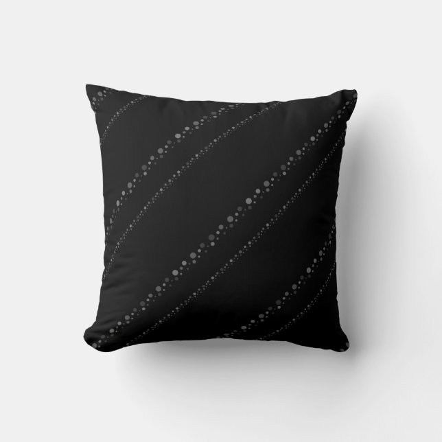 Tidy Black Styled Point Stripes Graphic Kussen (Voorkant)