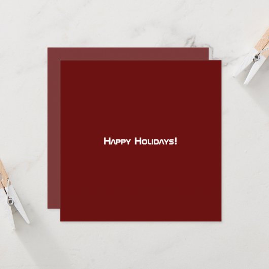 Tidy Bordeaux Modern QR Code Kaart (Voorkant / Achterkant in situ)