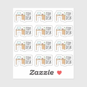 Tidy Desk Studie Tafel Reiniging Herinnering Plann Sticker