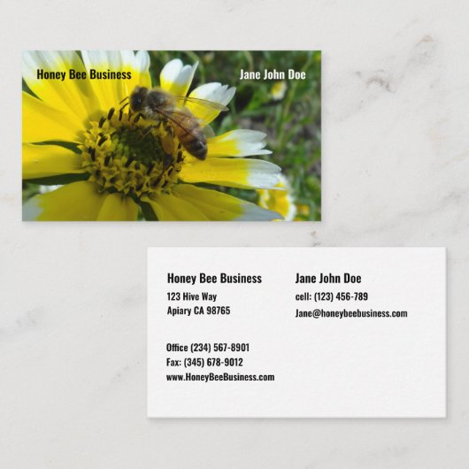 Tidy Tips & Honeybee Visitekaartje (Voorkant / Achterkant)