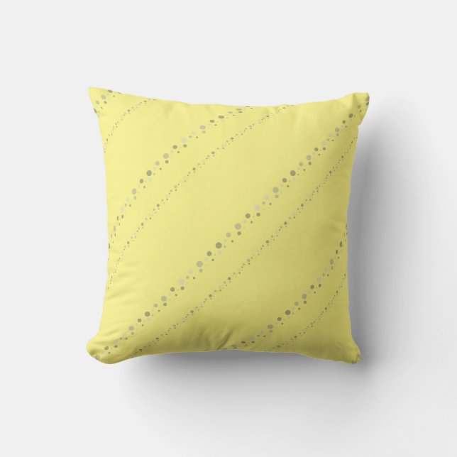 Tidy Yellow Styling Point Stripes Graphic Kussen (Voorkant)