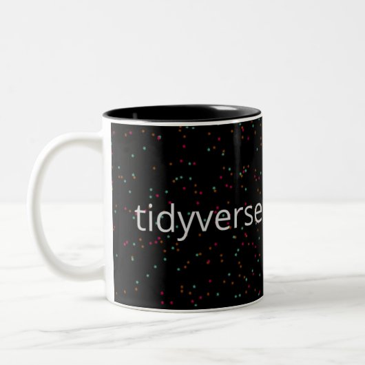 Tidyverse R-gebruiker Tweekleurige Koffiemok (Links)