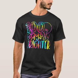 Tie Dye 100 Dagen Helderder Student Gelukkig 100st T-shirt