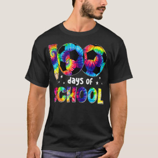 Tie Dye 100 dagen school Voetbalspeler Jongens The T-shirt