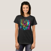 Tie Dye 100 Days Brighter Student Happy 100th Day  T-shirt (Voorkant volledig)