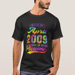 Tie Dye 13e verjaardag 13 jaar oud gemaakt op 2 ap T-shirt