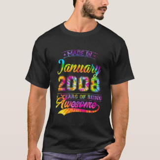 Tie Dye 14e verjaardag 14 jaar oud gemaakt in janu T-shirt