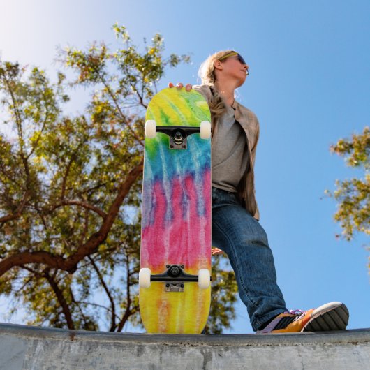 TIE DYE 1960's stijl retro skateboard (Buiten 1)