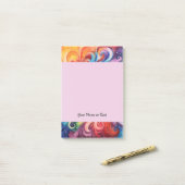 Tie Dye 1 Kleurrijke Waterverf wervelingen Post-it® Notes (Op bureau)