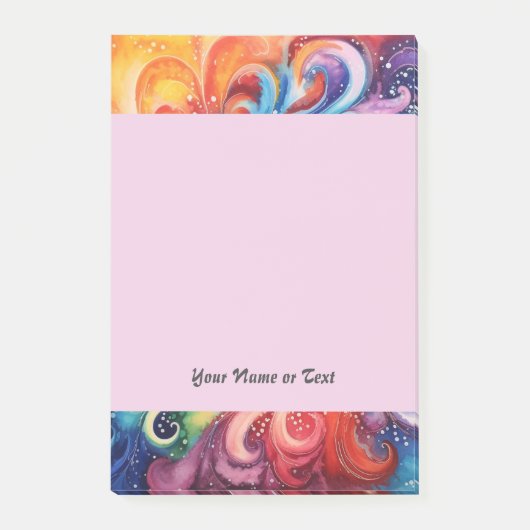 Tie Dye 1 Kleurrijke Waterverf wervelingen Post-it® Notes (Voorkant)