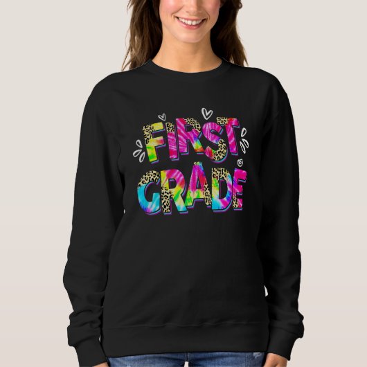 Tie Dye 1e klas squad leraar student eerste dag  Trui (Voorkant)