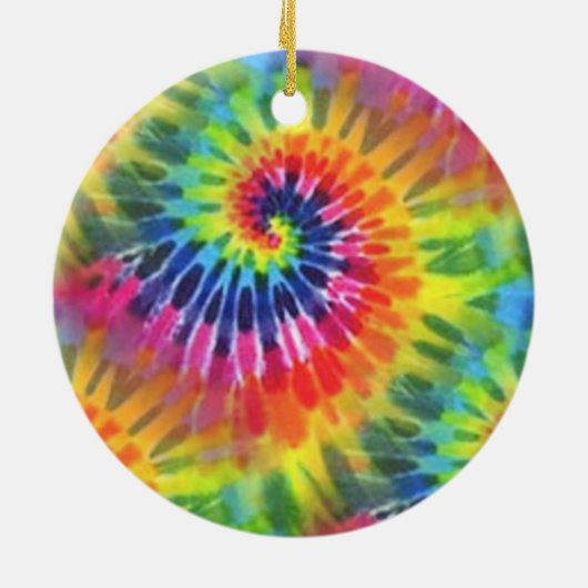 Tie Dye 2 Keramisch Ornament (Achterkant)