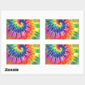 Tie Dye 2 Rechthoekige Sticker (Vel)