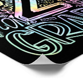 Tie Dye 2e klas typografie team tweede klas thee Poster (Hoek)