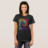 Tie Dye 2nd Grade Squad Teacher First Day Of Back T-shirt (Voorkant volledig)