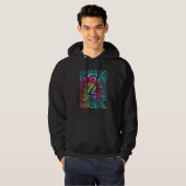 Tie Dye 2nd Grade Typography Team Second Grade Tea Hoodie (Voorkant volledig)