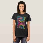 Tie Dye 2nd Grade Typography Team Second Grade Tea T-shirt (Voorkant volledig)