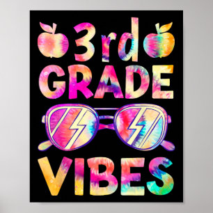 Tie Dye 3e klas sfeer leraar eerste schooldag Byck Poster
