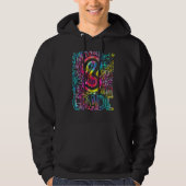 Tie Dye 3rd Grade Typography Team Third Grade Teac Hoodie (Voorkant)
