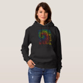Tie Dye 4de graad Vierde graad terug naar school Hoodie (Voorkant volledig)